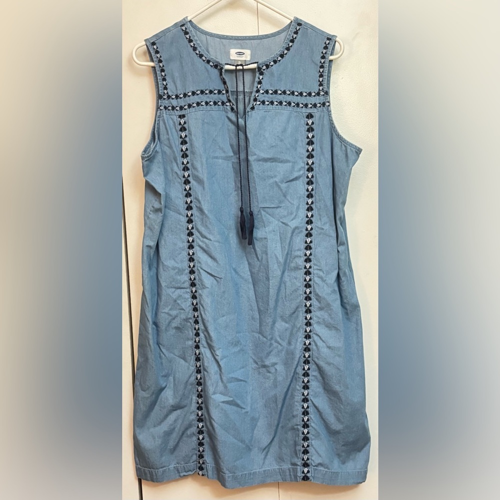 OLD NAVY BLUE JEAN SLEEVELESS DRESS, size XL